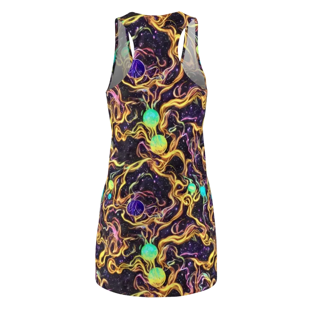 Planetary Tangle on Racerback Dress — Back