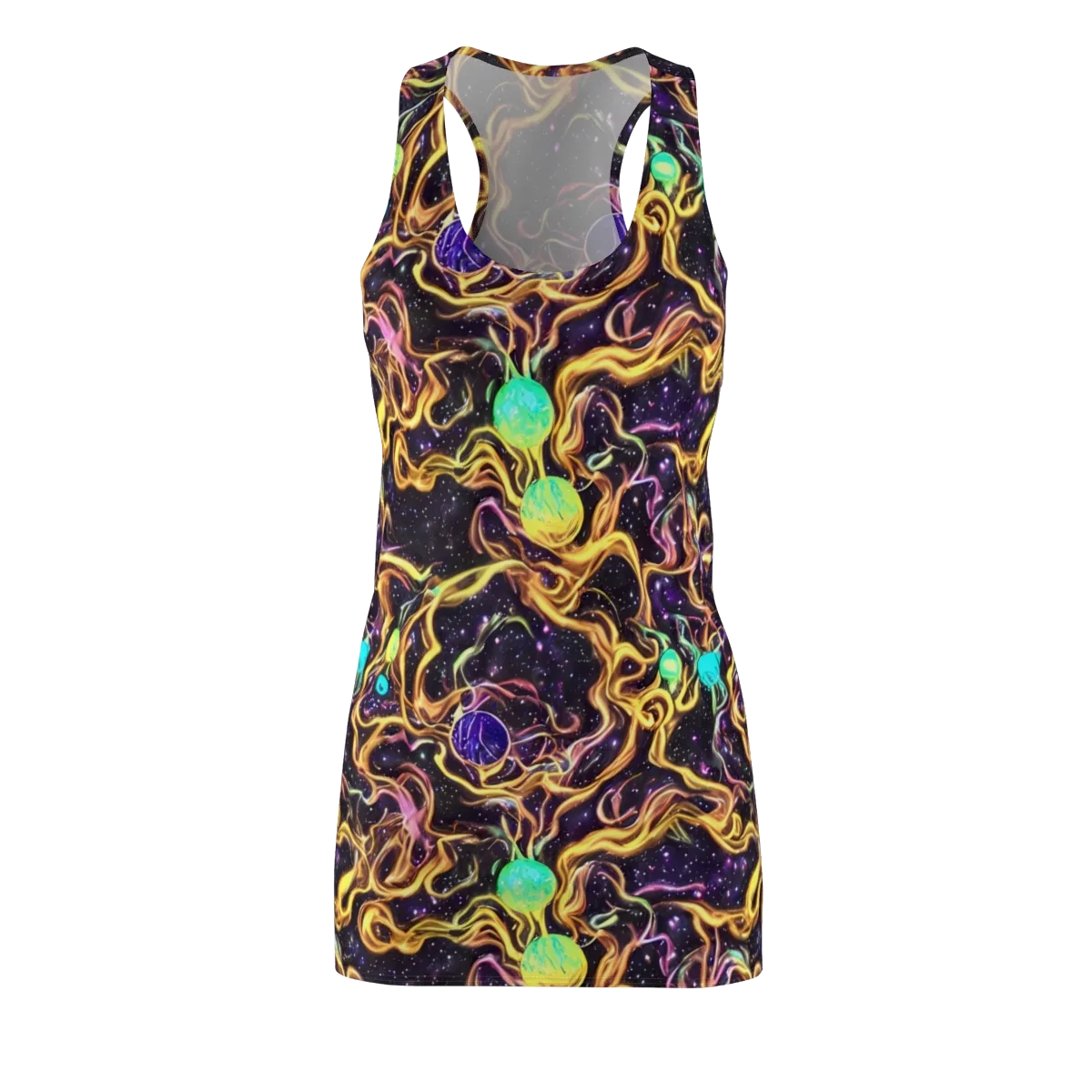 Planetary Tangle on Racerback Dress — Front