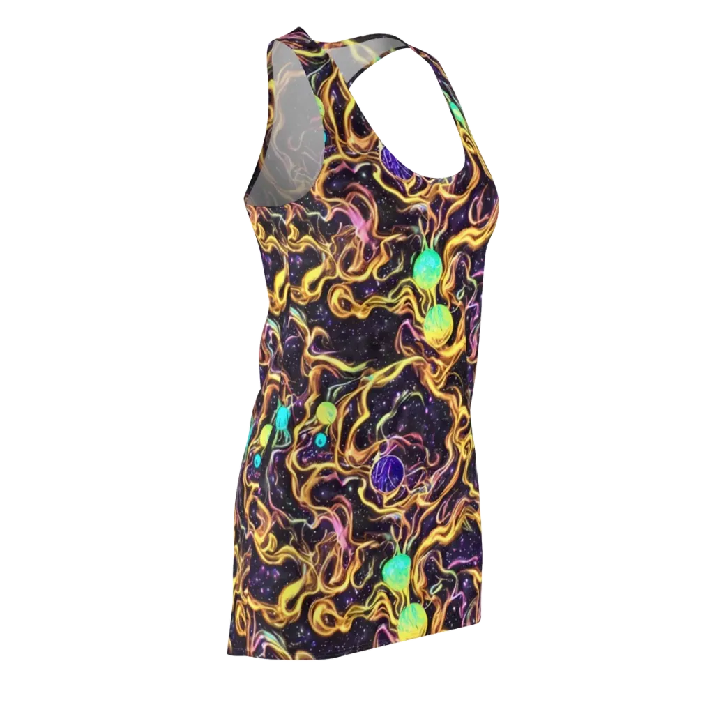 Planetary Tangle on Racerback Dress — Front Side