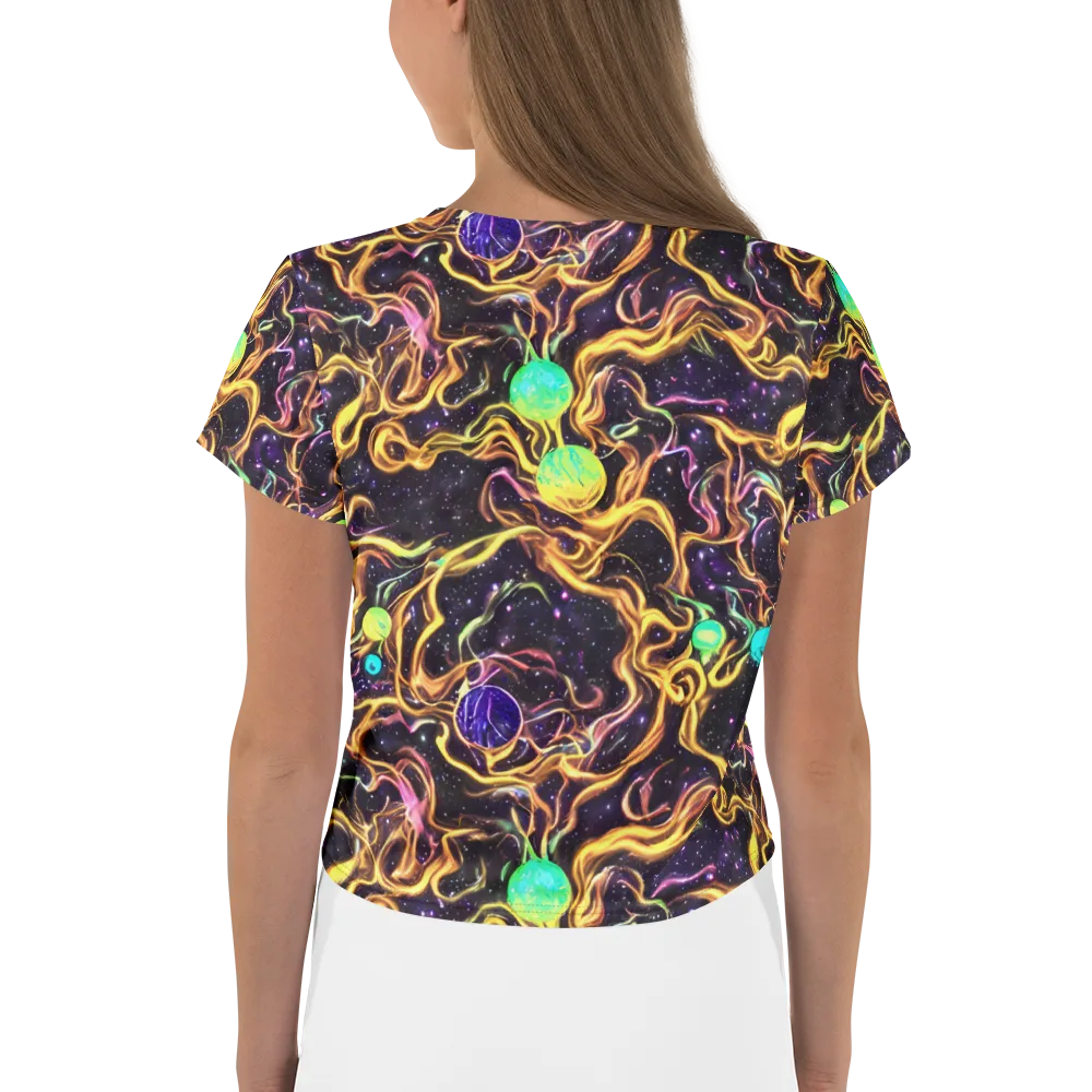 Planetary Tangle on Crop Tee — Back