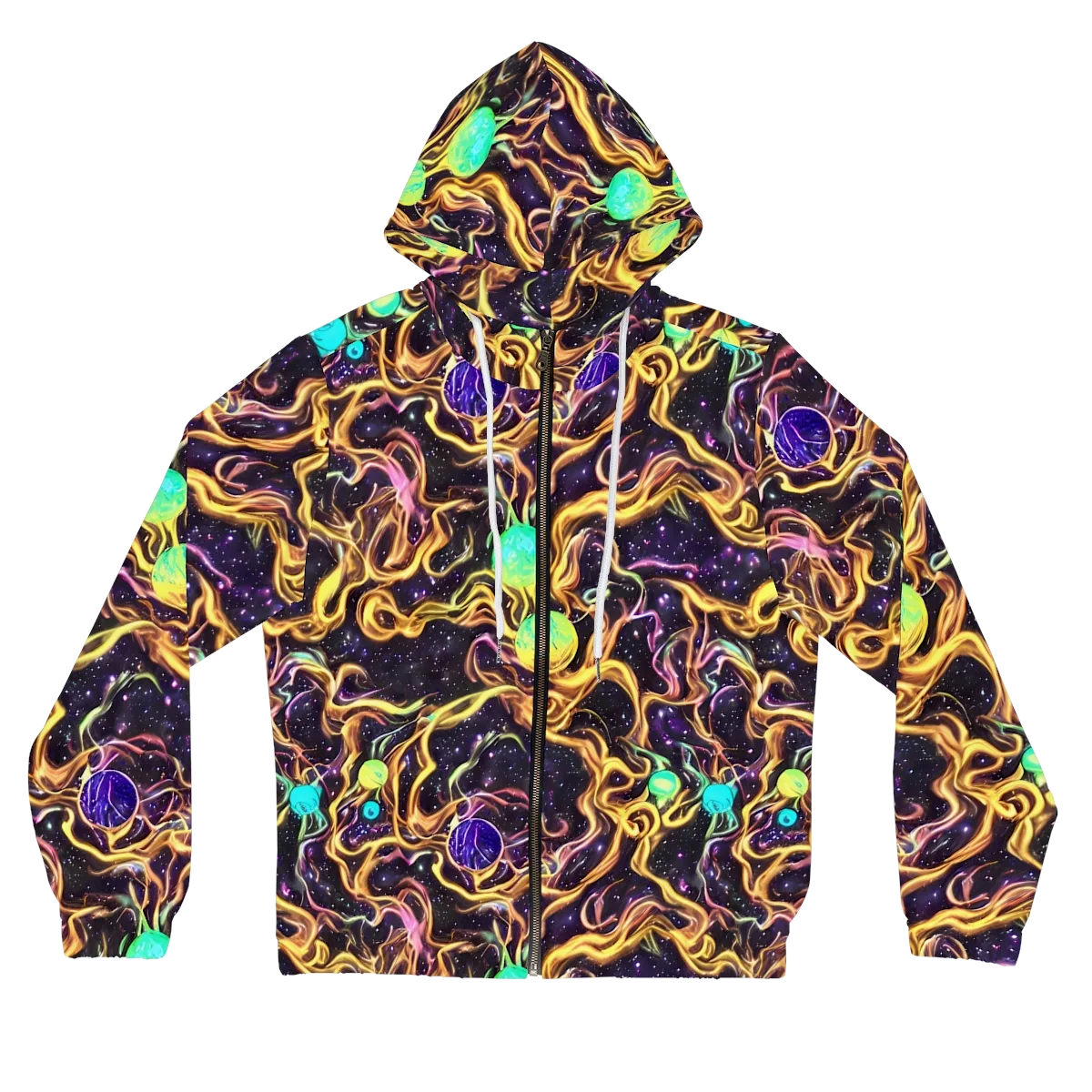Planetary Tangle on Women's Full-Zip Hoodie — Front