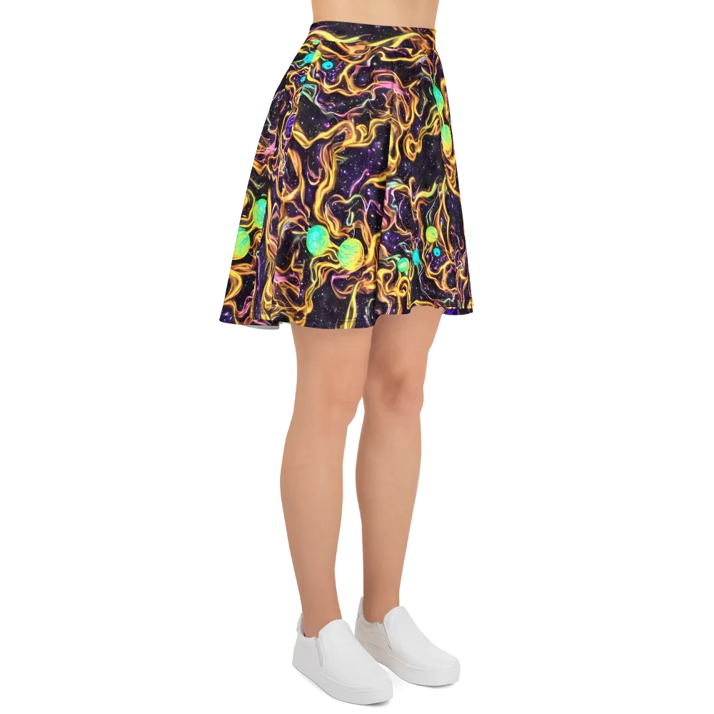 Planetary Tangle on Skater Skirt — Right