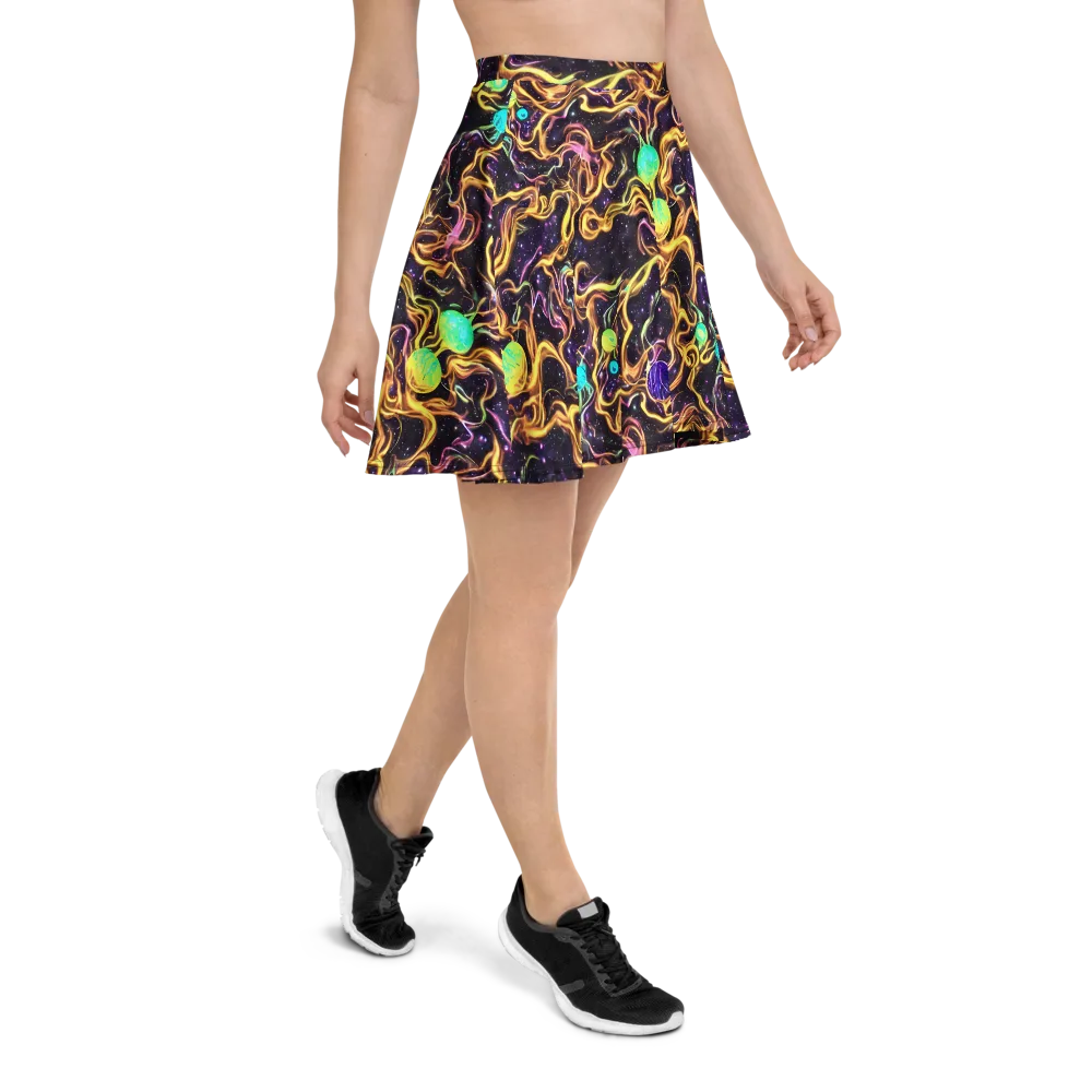 Planetary Tangle on Skater Skirt — Right