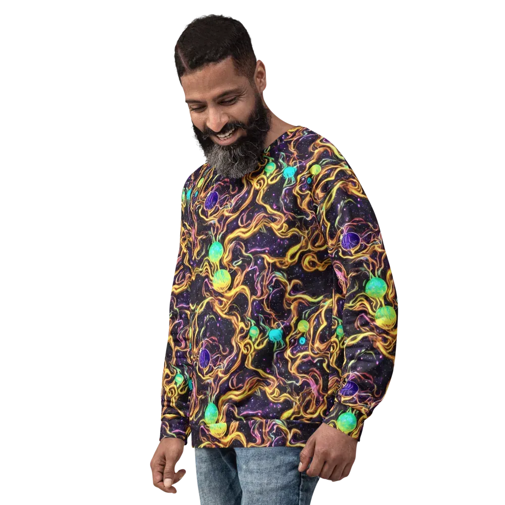 Planetary Tangle on Sweatshirt — Left Front