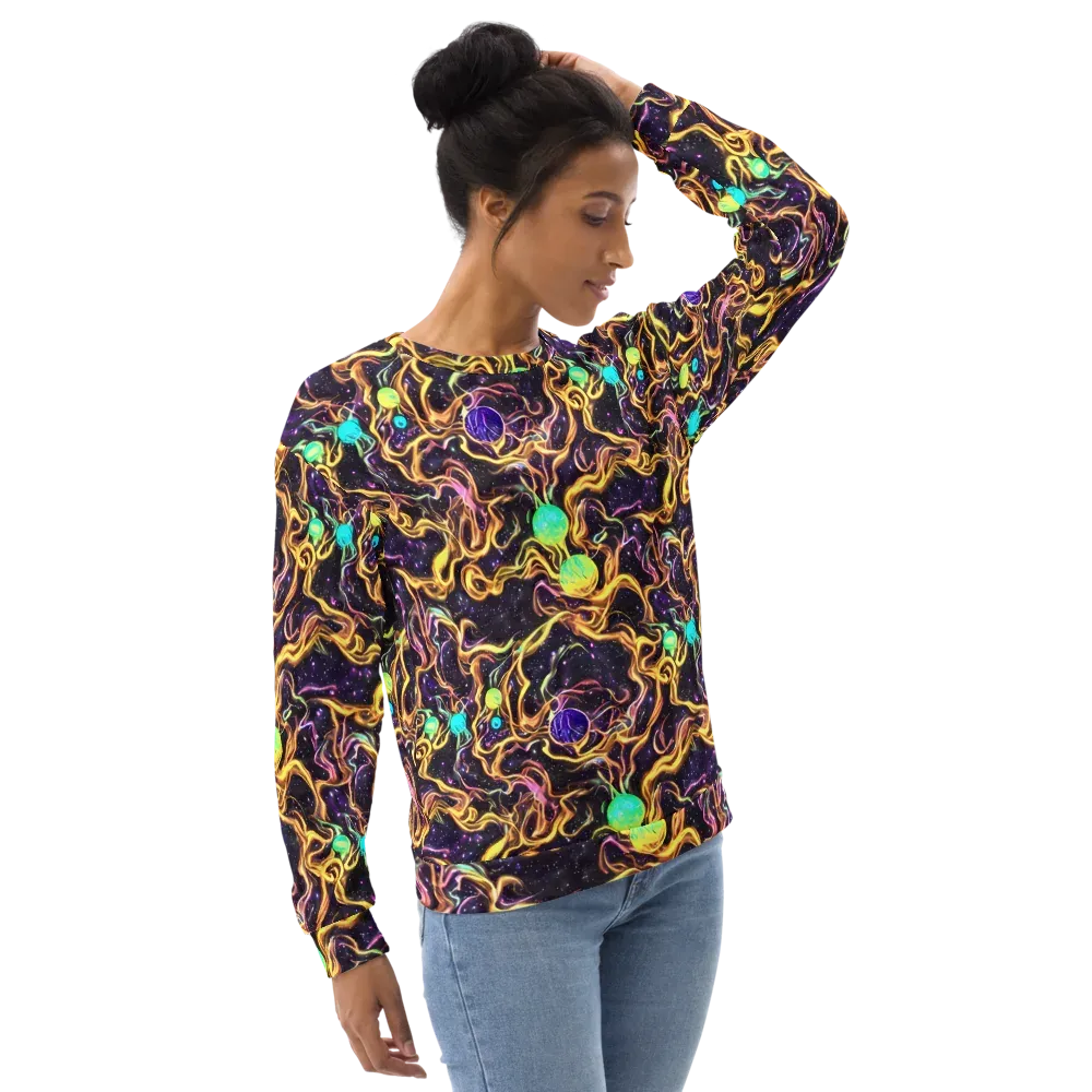 Planetary Tangle on Sweatshirt — Right Front
