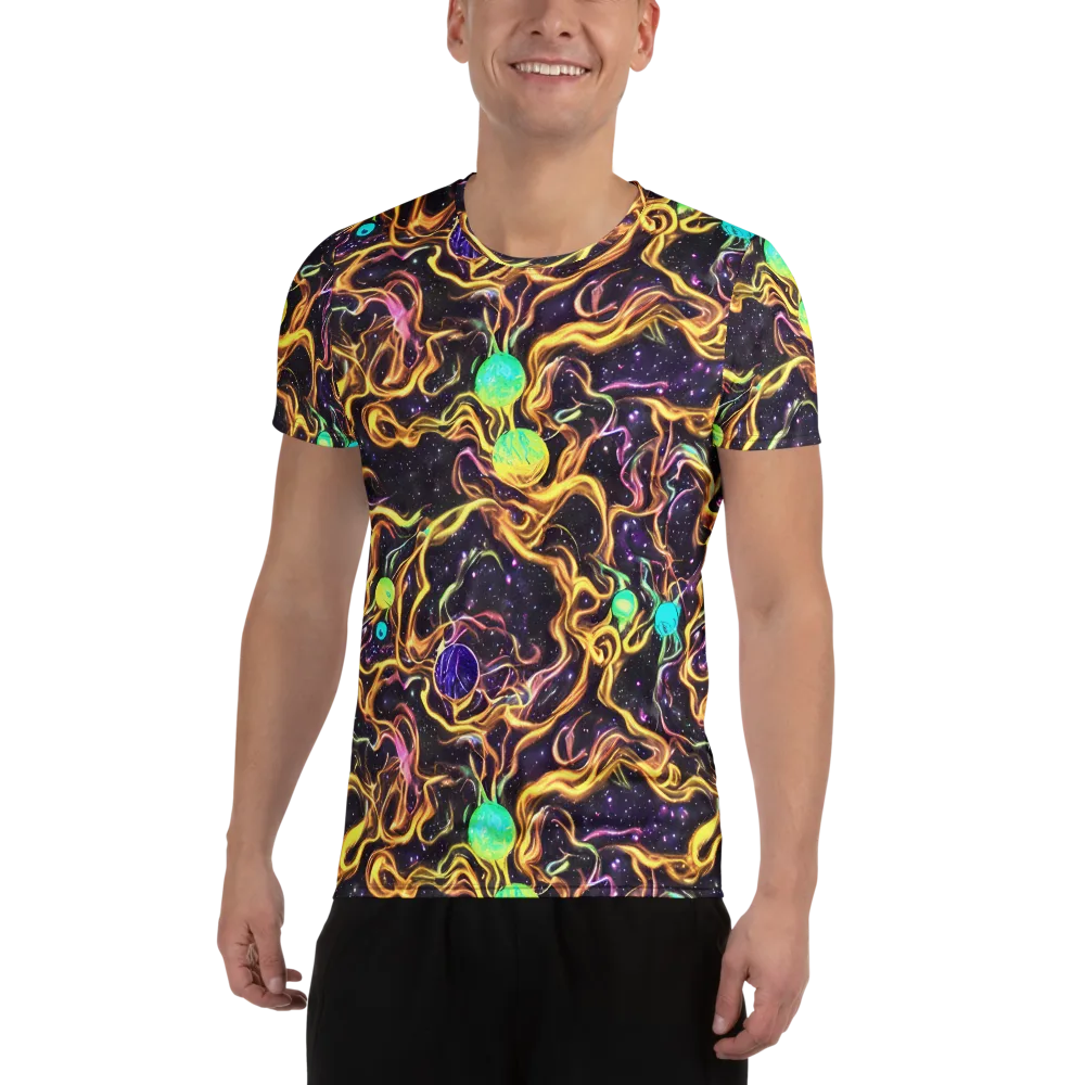 Planetary Tangle on Men's Athletic T-Shirt — Front