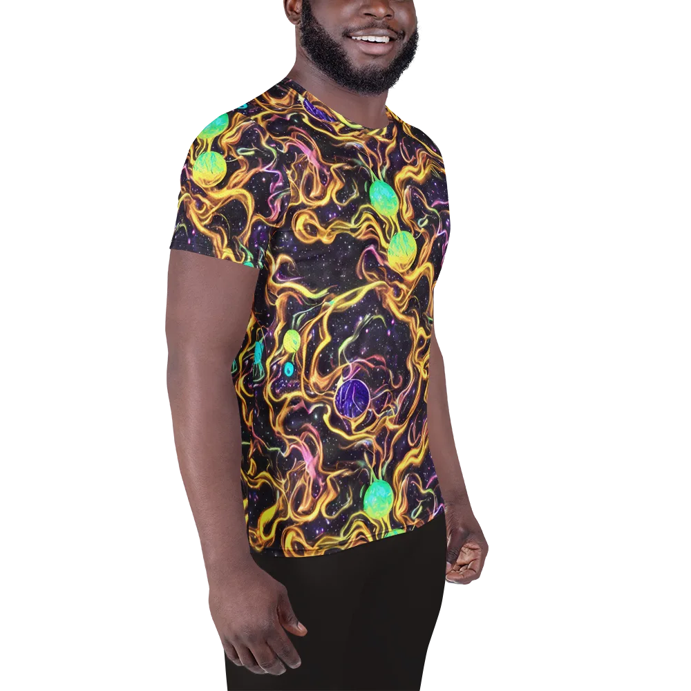 Planetary Tangle on Men's Athletic T-Shirt — Right