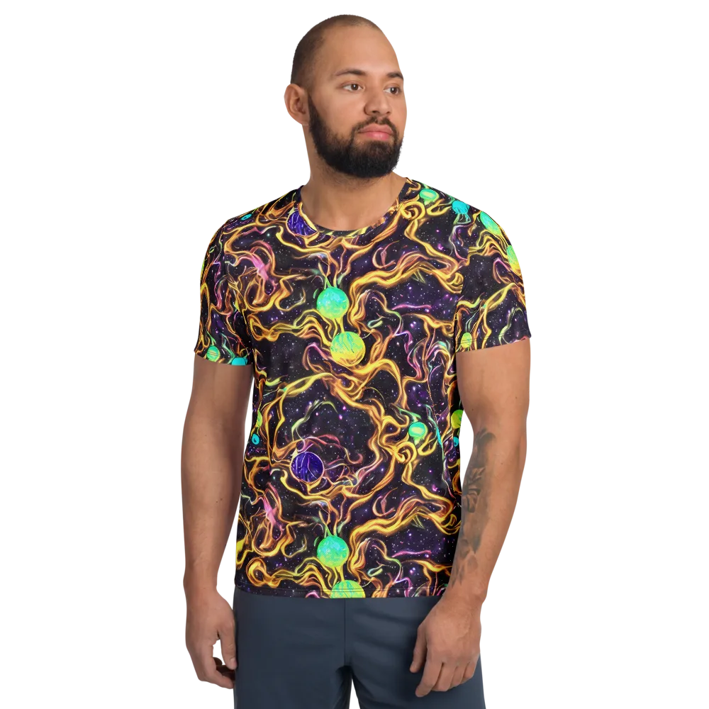 Planetary Tangle on Men's Athletic T-Shirt — Front