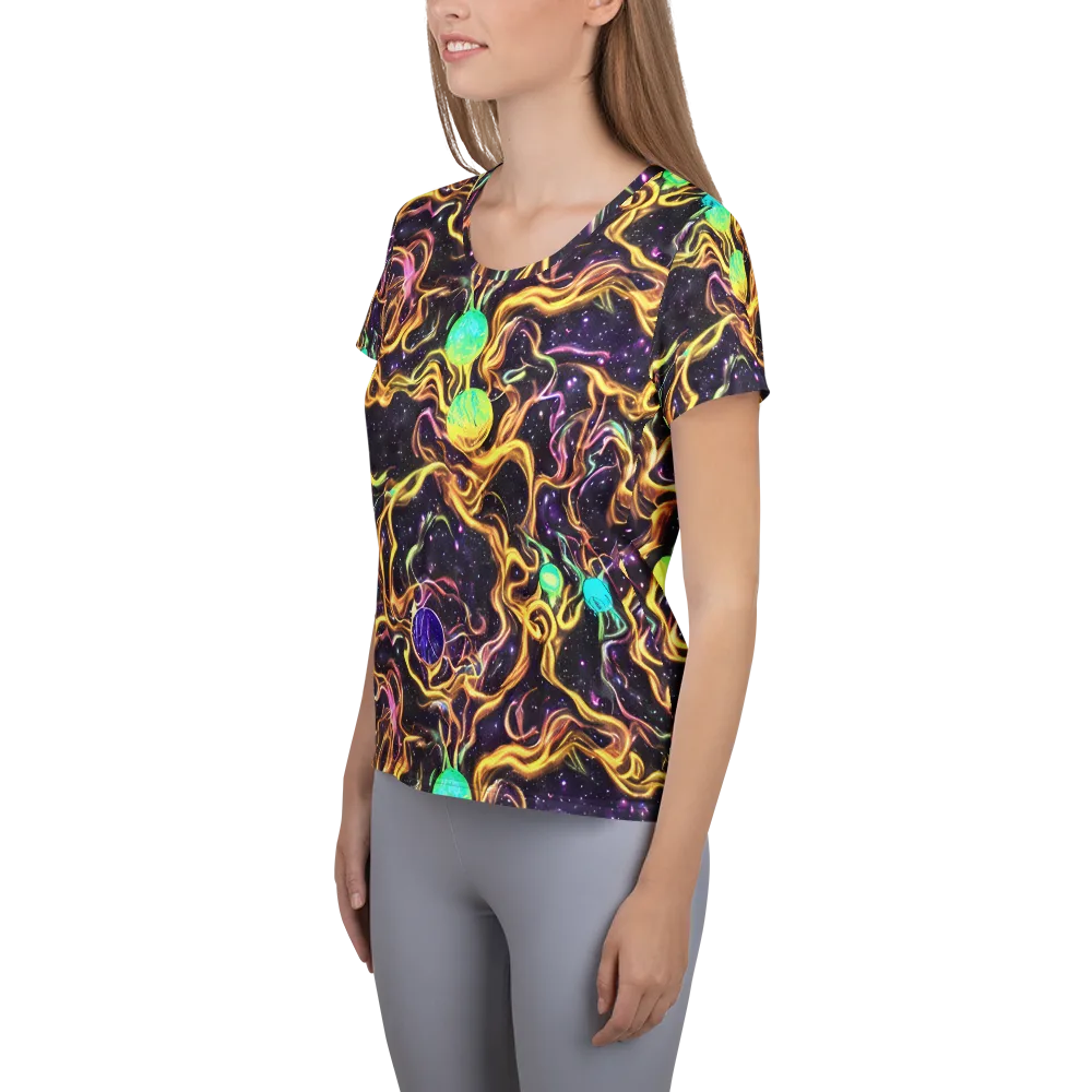Planetary Tangle on Women's Athletic T-Shirt — Left