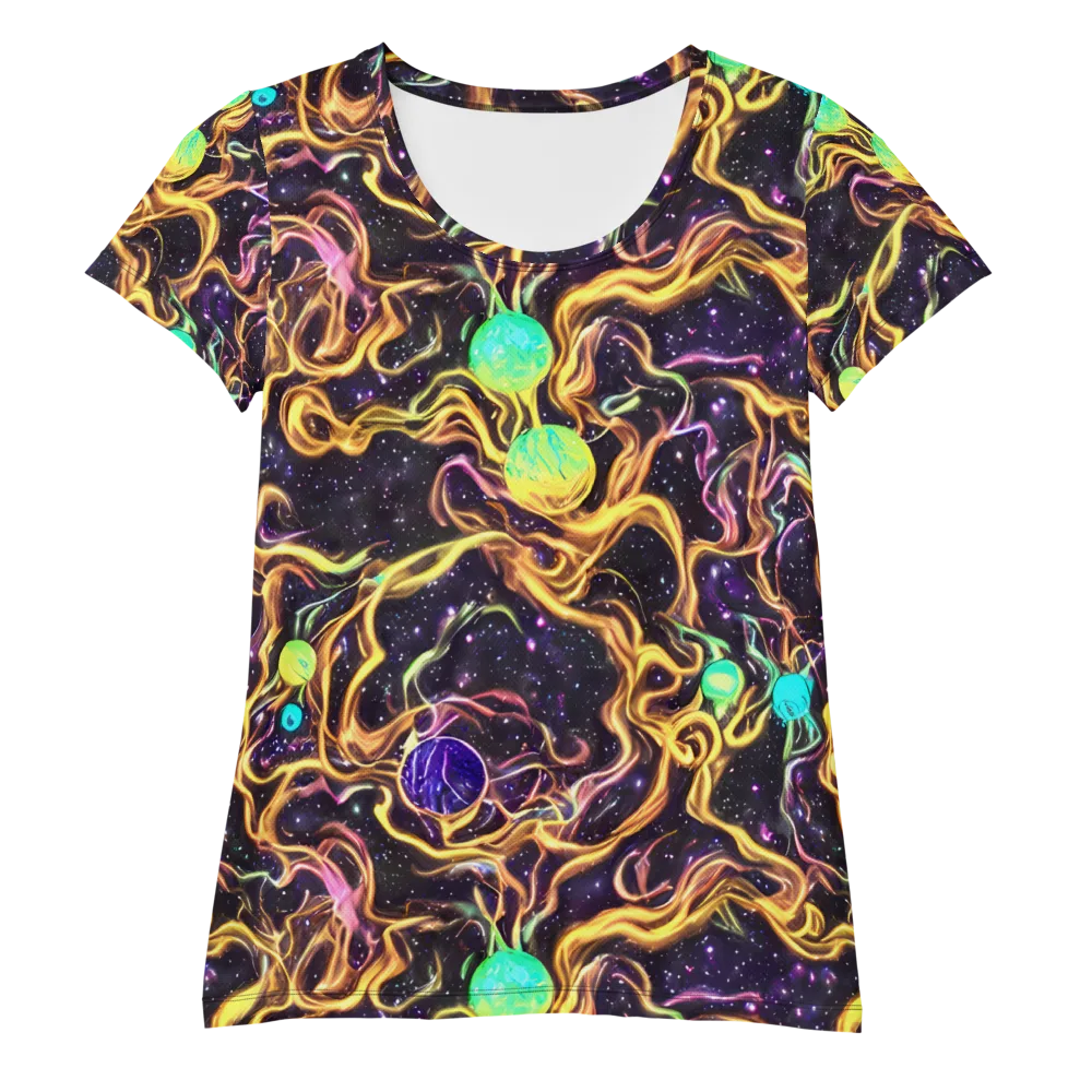 Planetary Tangle on Women's Athletic T-Shirt — Front