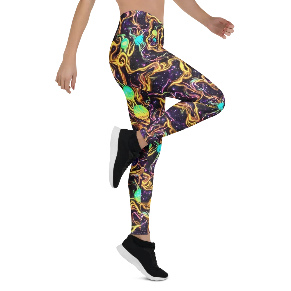 Planetary Tangle on Leggings — Right