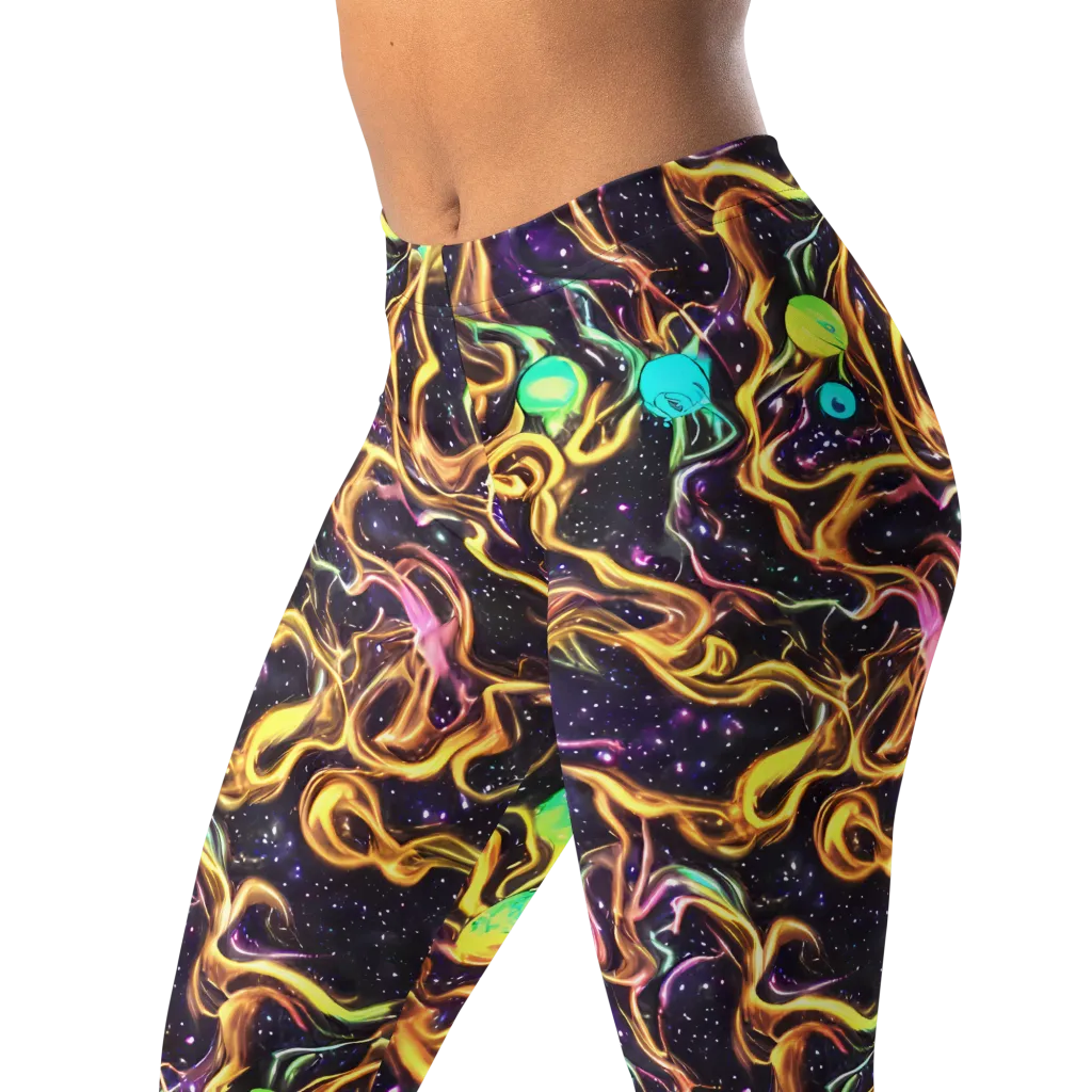 Planetary Tangle on Leggings — Left Front