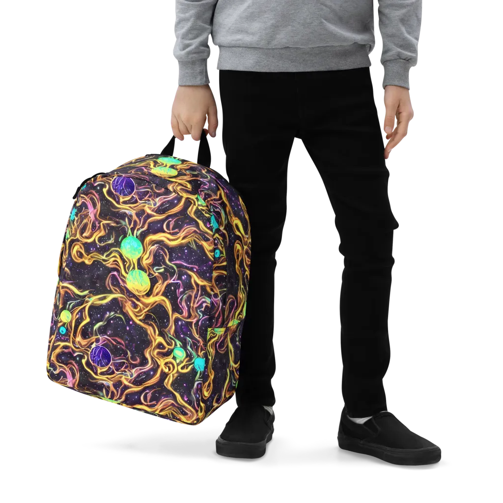 Planetary Tangle on Minimalist Backpack — Zoomed-in