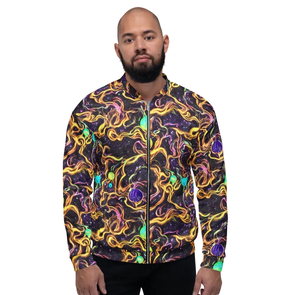 Planetary Tangle on Bomber Jacket — Front