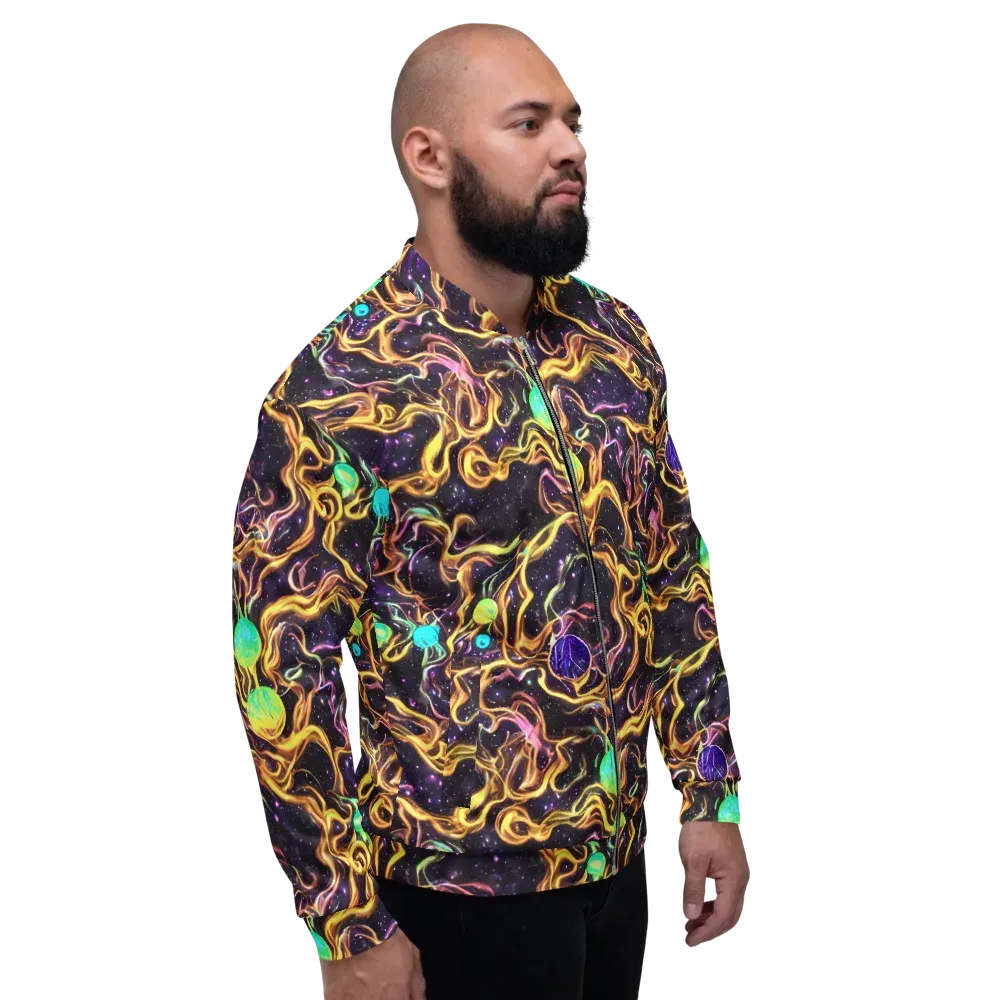 Planetary Tangle on Bomber Jacket — Right