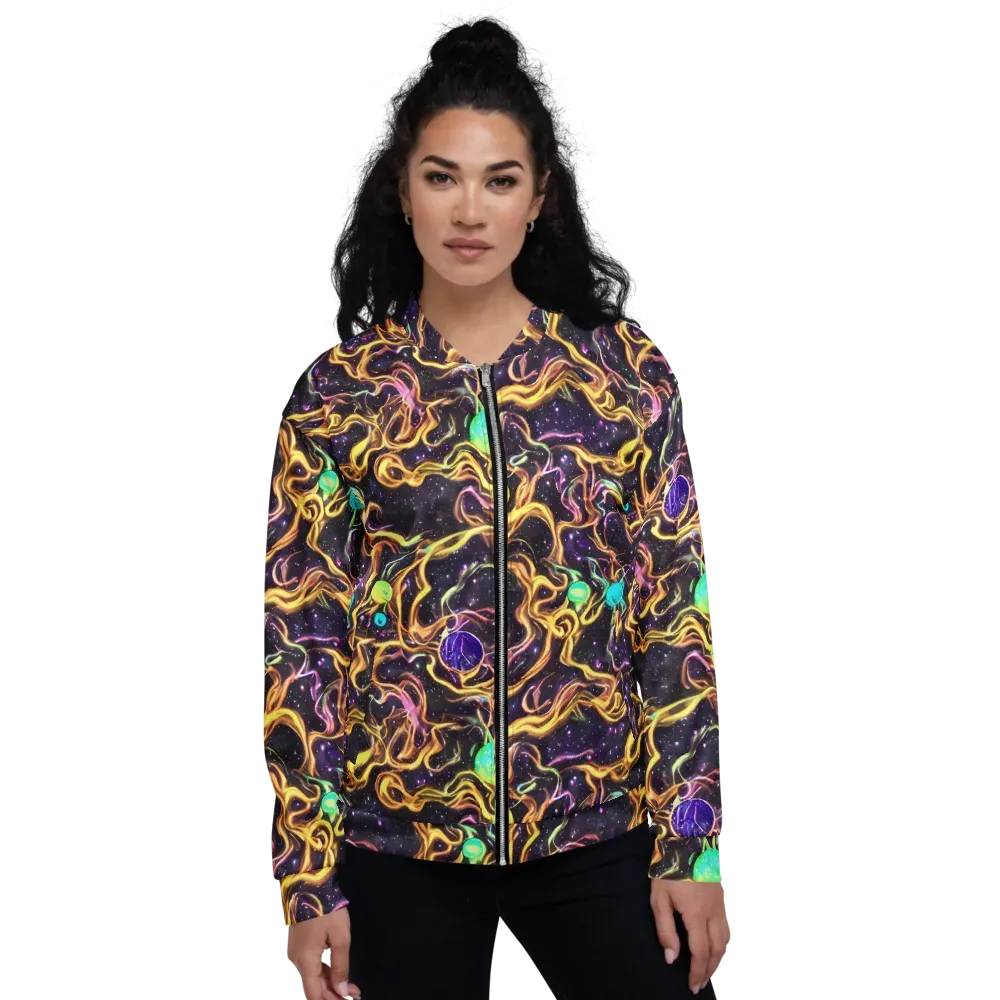 Planetary Tangle on Bomber Jacket — Front