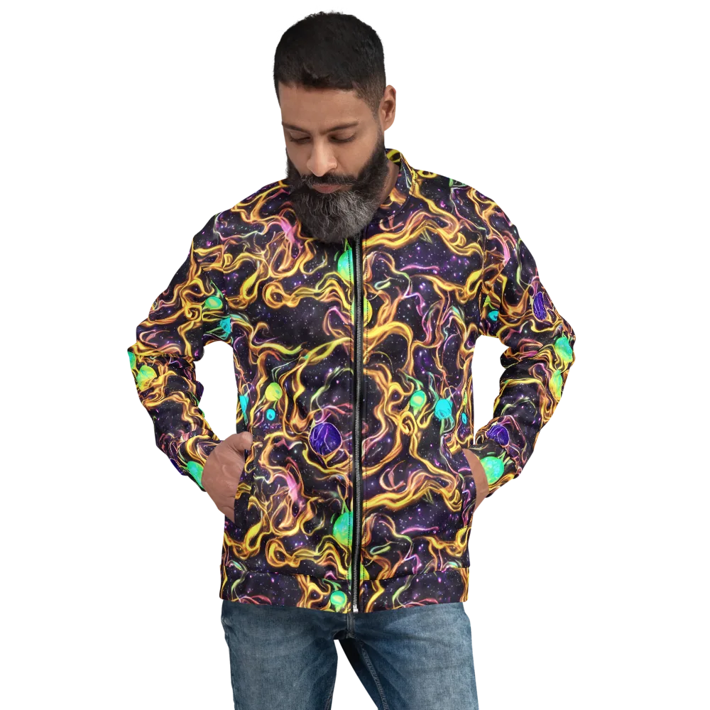 Planetary Tangle on Bomber Jacket — Front