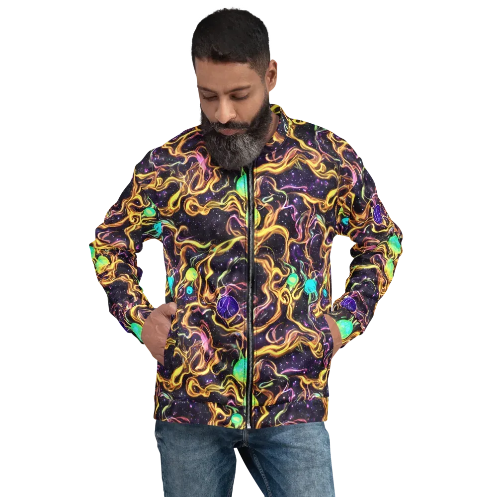 Planetary Tangle on Bomber Jacket — Front