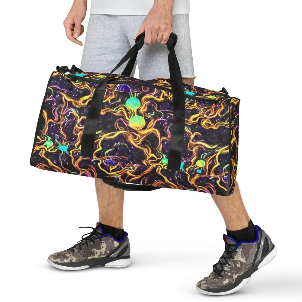 Planetary Tangle on Duffle Bag — Front