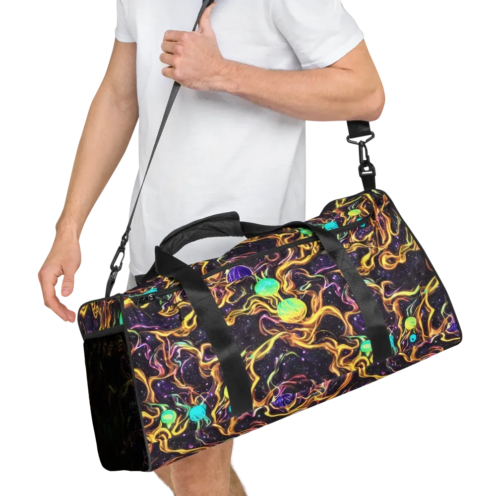 Planetary Tangle on Duffle Bag — Right Front