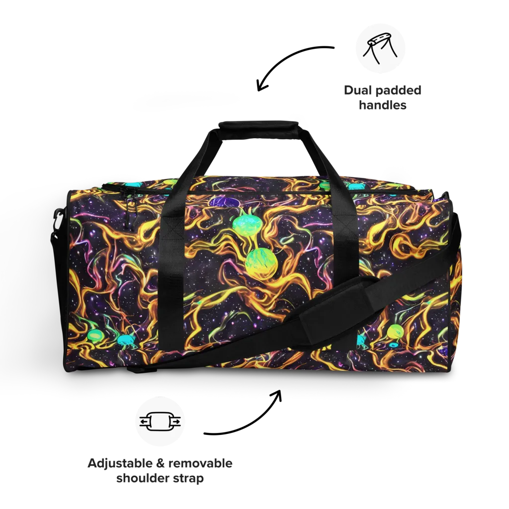 Planetary Tangle on Duffle Bag — Front