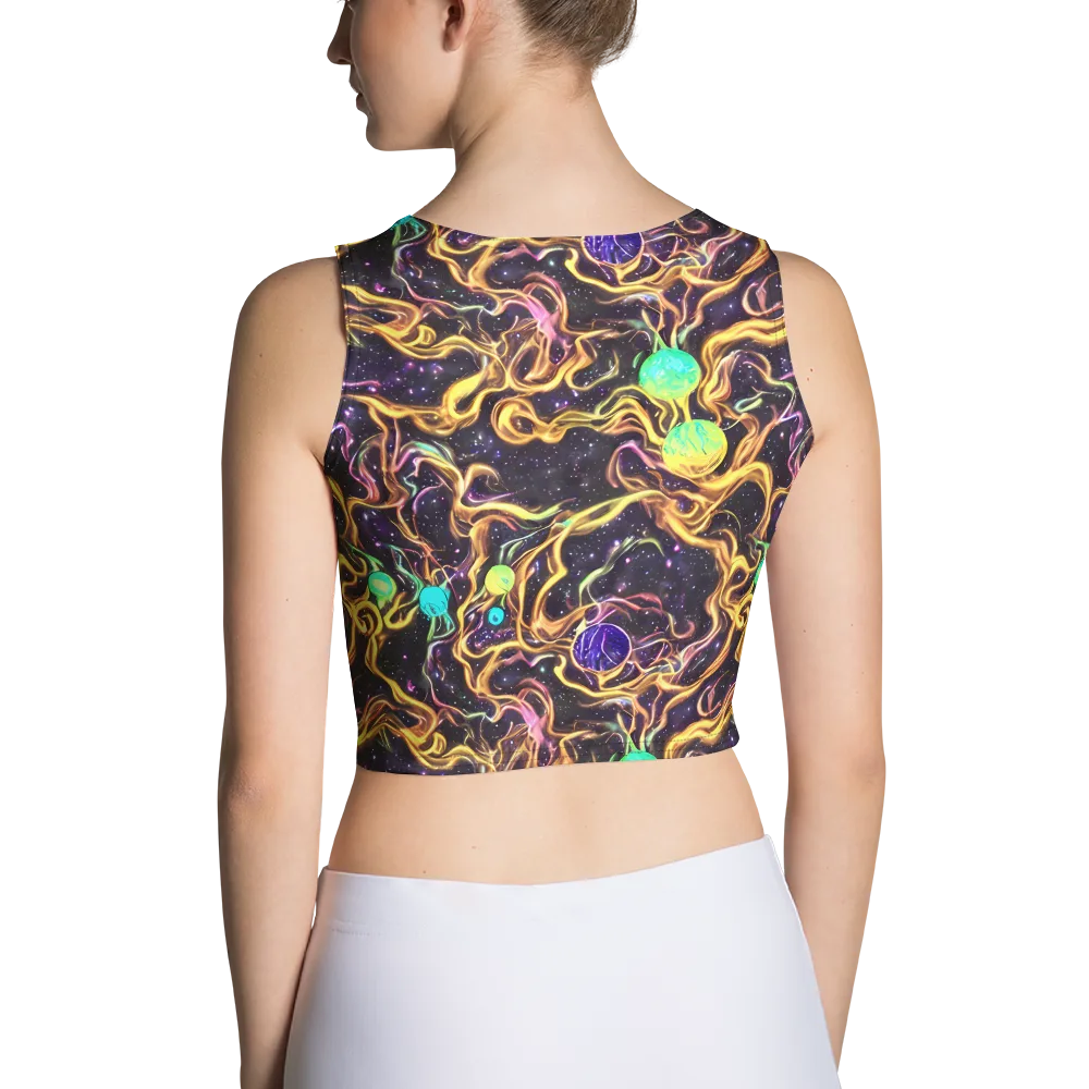 Planetary Tangle on Crop Top — Back