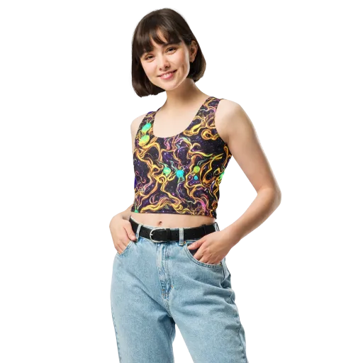 Planetary Tangle on a Crop Top