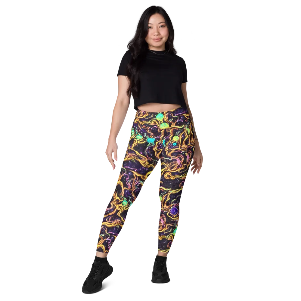 Planetary Tangle on Leggings with Pockets — Front
