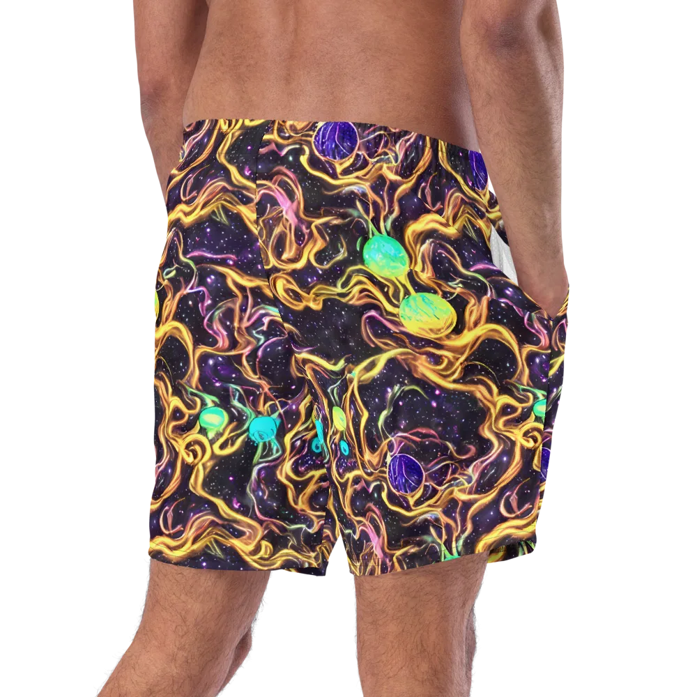 Planetary Tangle on Swim Trunks — Right Back