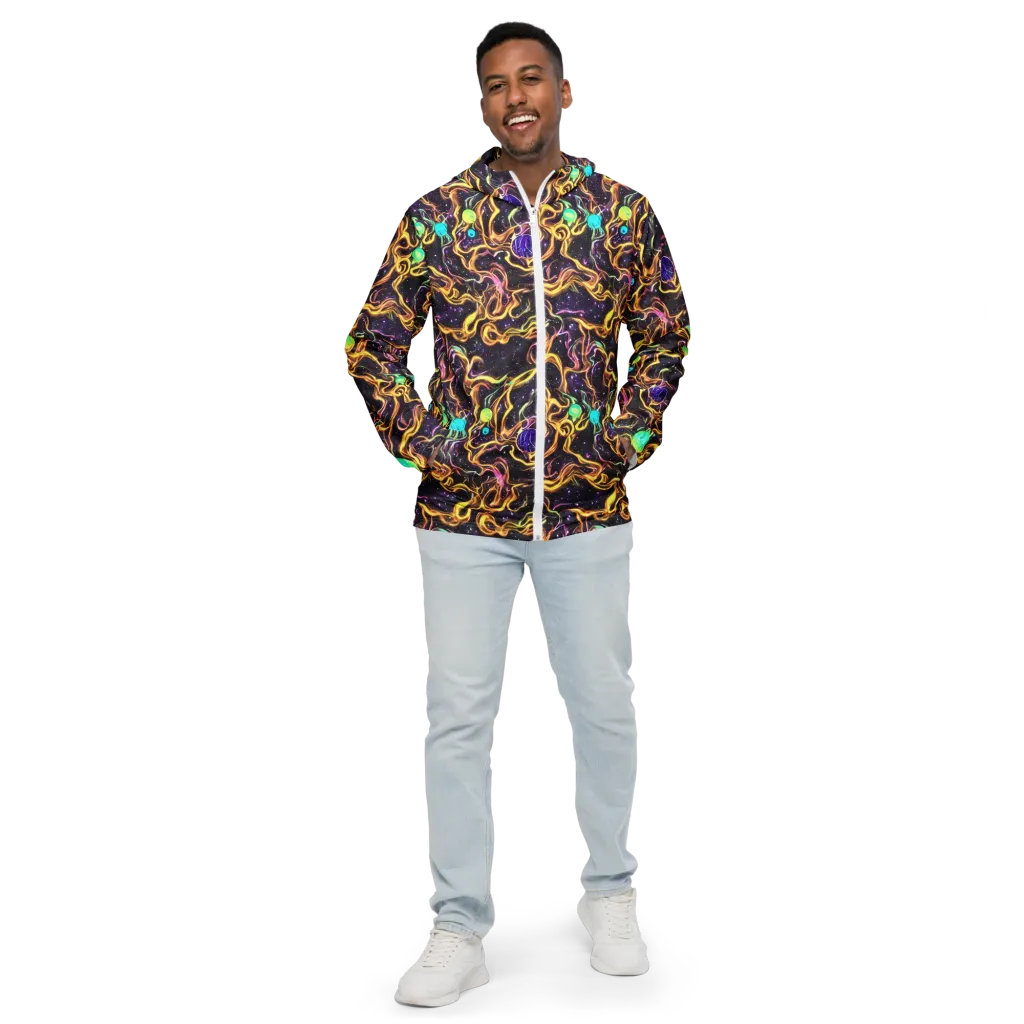 Planetary Tangle on Men's Windbreaker — Front