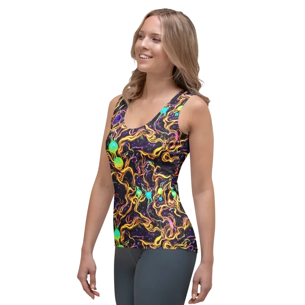 Planetary Tangle on Women's Tank Top — Left Front