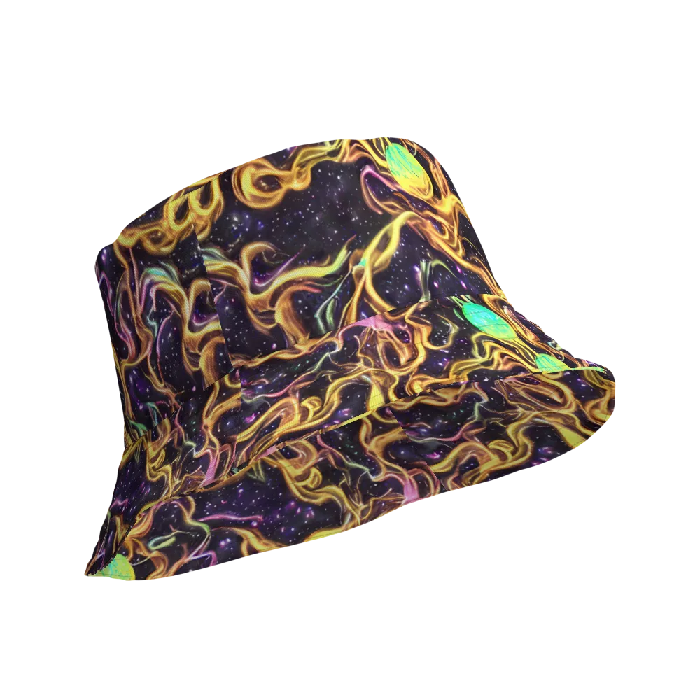 Planetary Tangle on Reversible Bucket Hat — Product details Outside