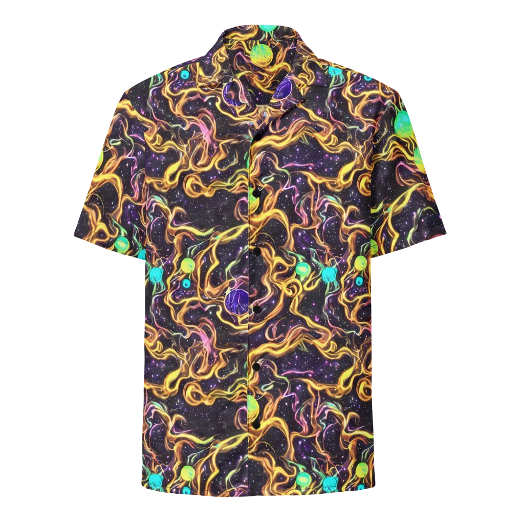 Planetary Tangle on Button Shirt — Front