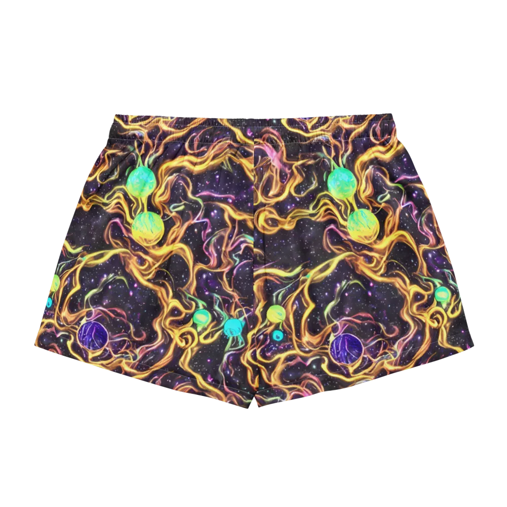 Planetary Tangle on Women's Pajama Shorts — Back