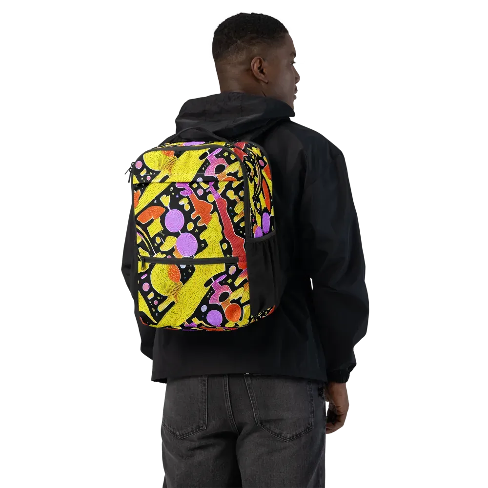 Cosmic Mushroom on Utility Backpack — Back