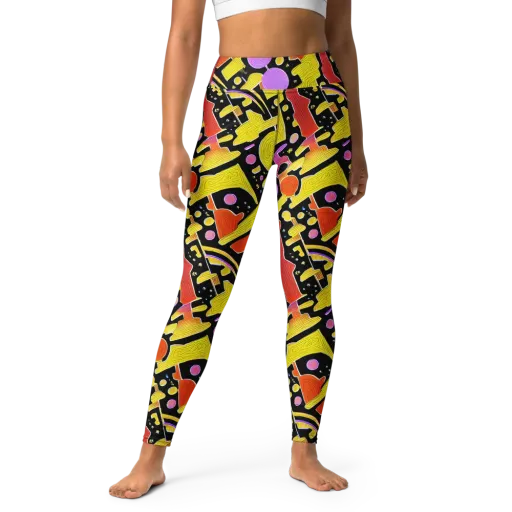 Cosmic Mushroom on a Yoga Leggings