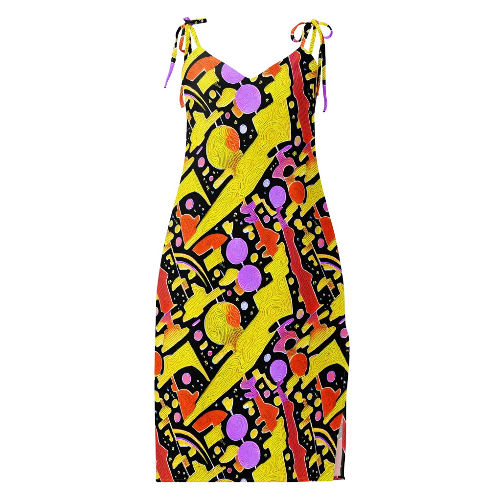 Cosmic Mushroom on Slip Dress — Front