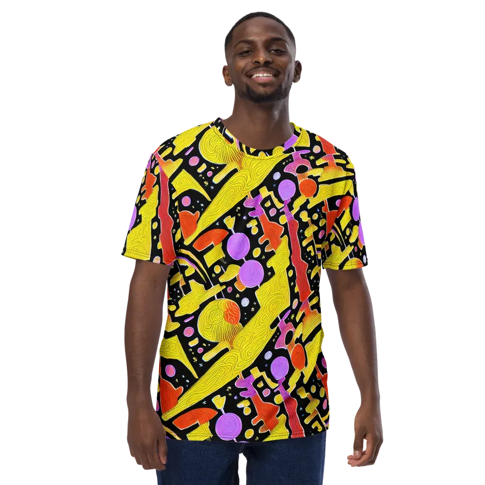 Cosmic Mushroom on Men's Crew Neck T-Shirt — Front