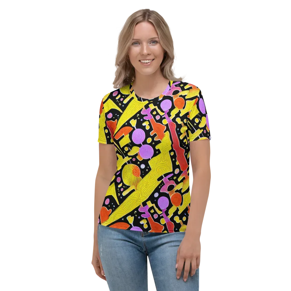 Cosmic Mushroom on Women's Crew Neck T-Shirt — Front