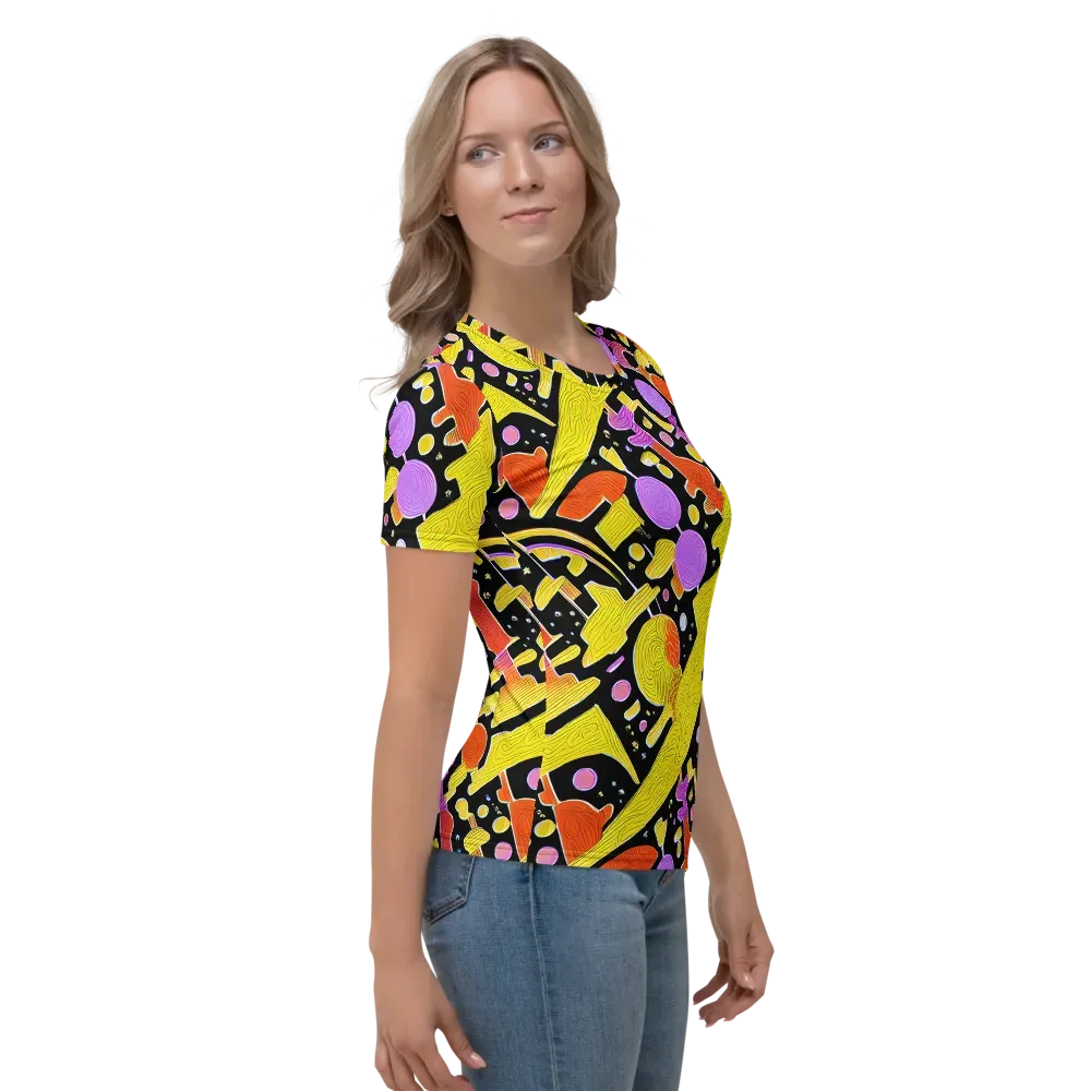 Cosmic Mushroom on Women's Crew Neck T-Shirt — Right