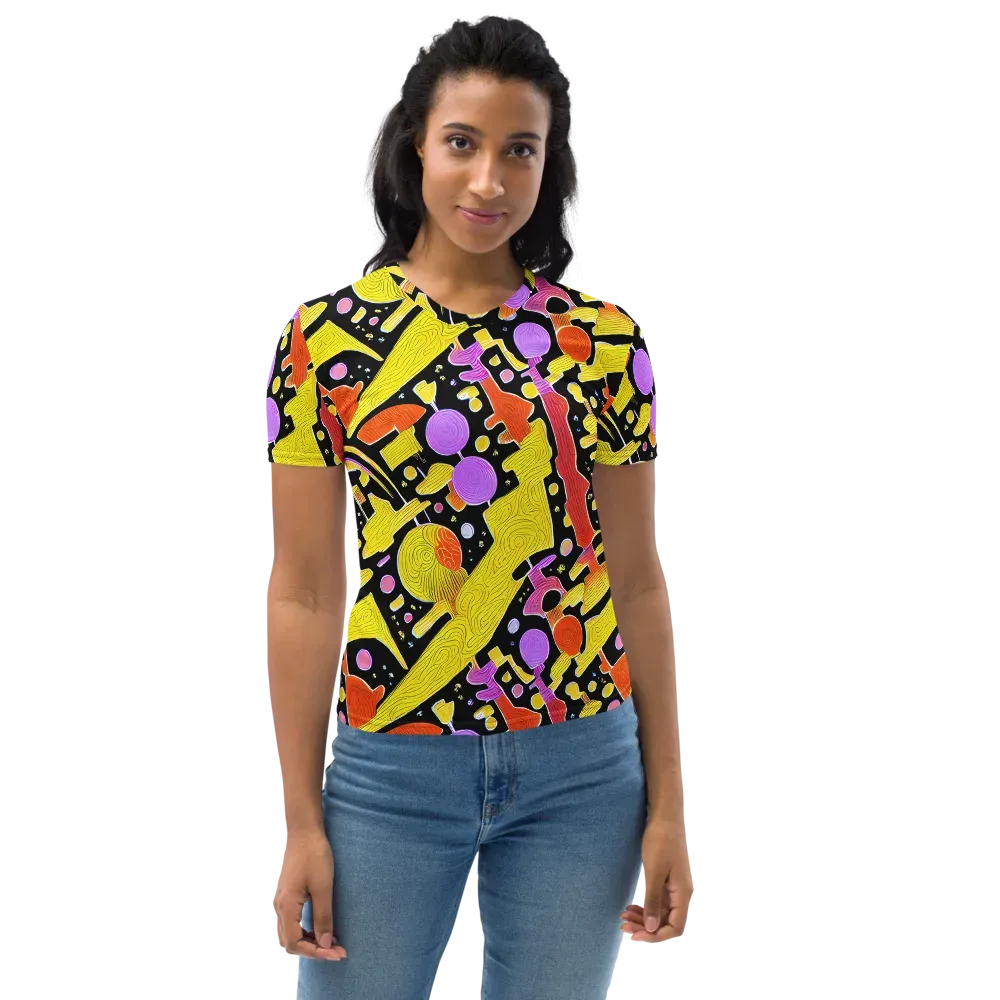 Cosmic Mushroom on Women's Crew Neck T-Shirt — Front