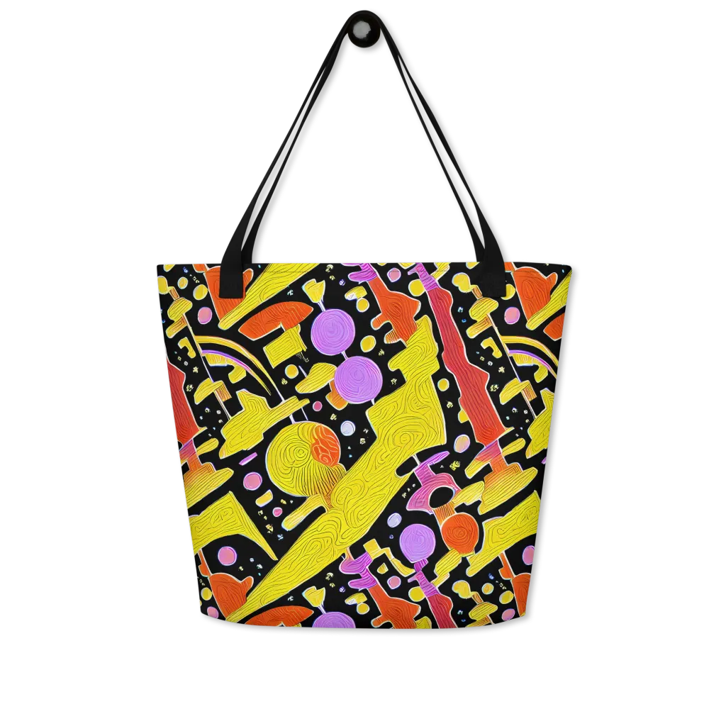 Cosmic Mushroom on Large Tote Bag W/ Pocket — Front