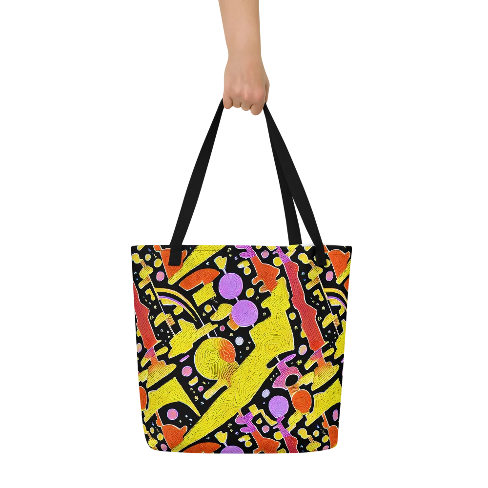Cosmic Mushroom on Large Tote Bag W/ Pocket — Front