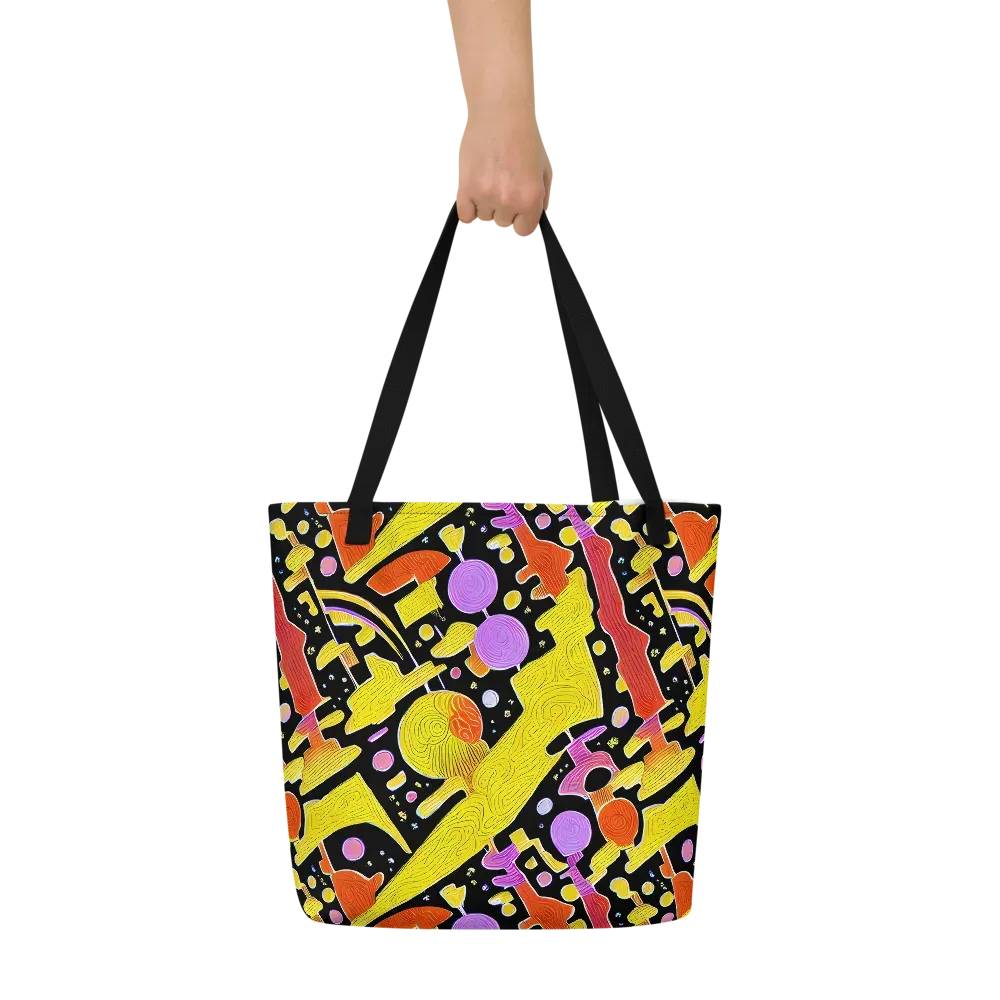 Cosmic Mushroom on Large Tote Bag W/ Pocket — Front