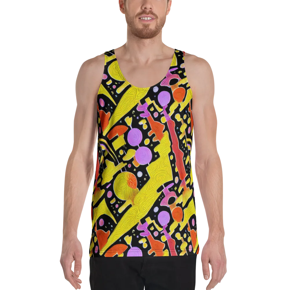 Cosmic Mushroom on Men's Tank Top — Front