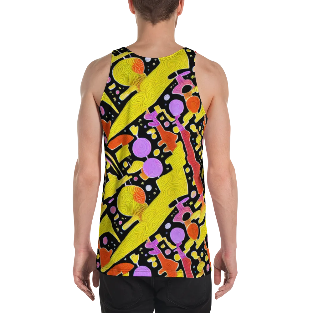 Cosmic Mushroom on Men's Tank Top — Back