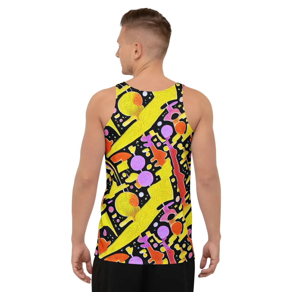 Cosmic Mushroom on Men's Tank Top — Back