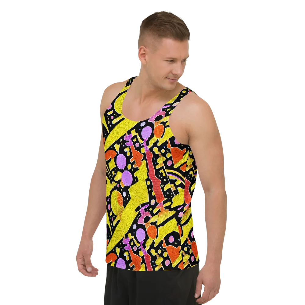 Cosmic Mushroom on Men's Tank Top — Left Front