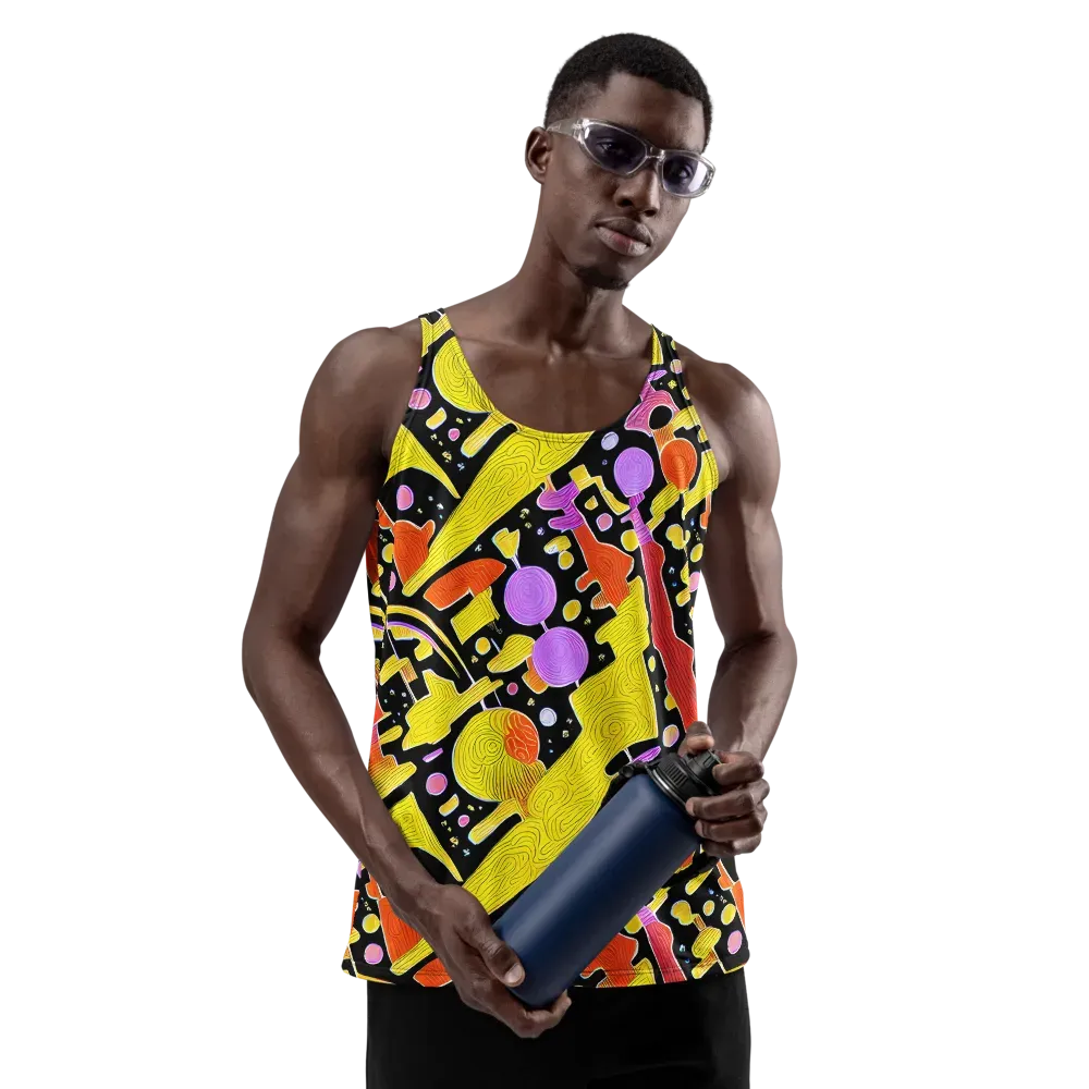 Cosmic Mushroom on Men's Tank Top — Front