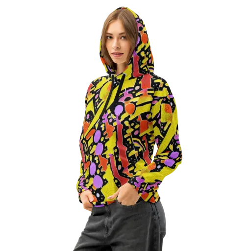 Cosmic Mushroom on a Cotton Hoodie